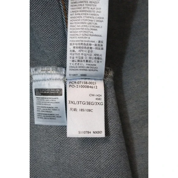 Levi's Men's Denim Trucker Jacket Dark Wash Blue Sz 3XL 07158-0021 - Picture 11 of 16